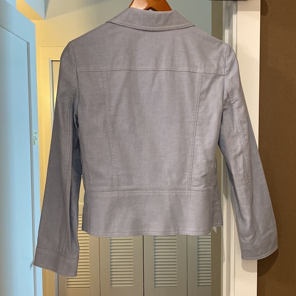 Ann Taylor - jacket. Light chambray. Medium petite. - Picture 3 of 4
